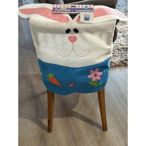 Felt Easter Bunny Dining Chair Covers 17"x 21" Set Of Four New Old Stock